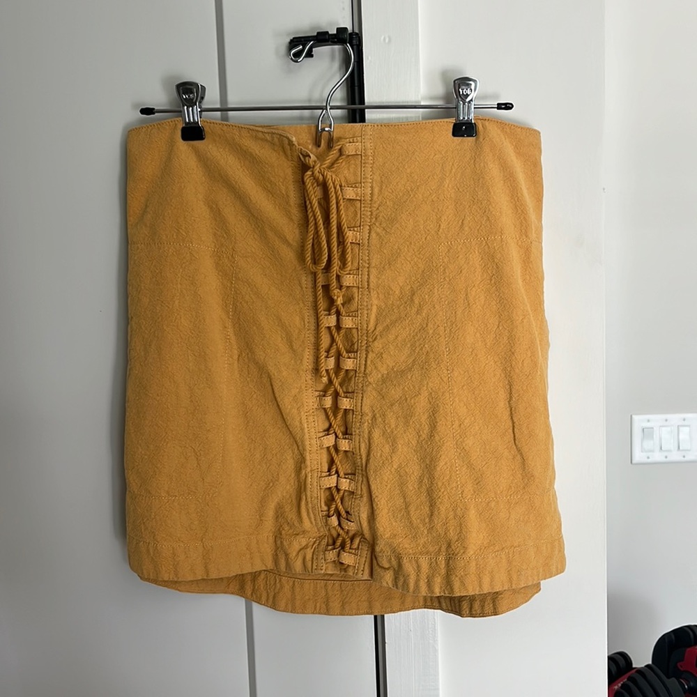 Free People Walk My Way Miniskirt in Honey